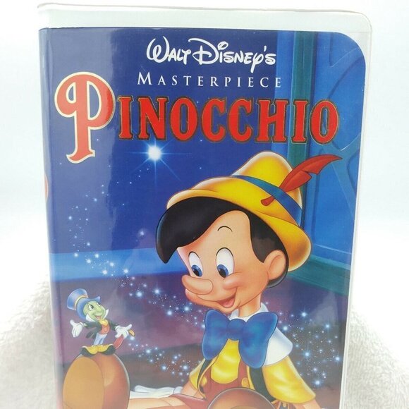 Pinocchio VHS Clamshell 1993 Walt Disney Masterpiece Blue Fairy Geppetto Jiminy - Picture 2 of 7